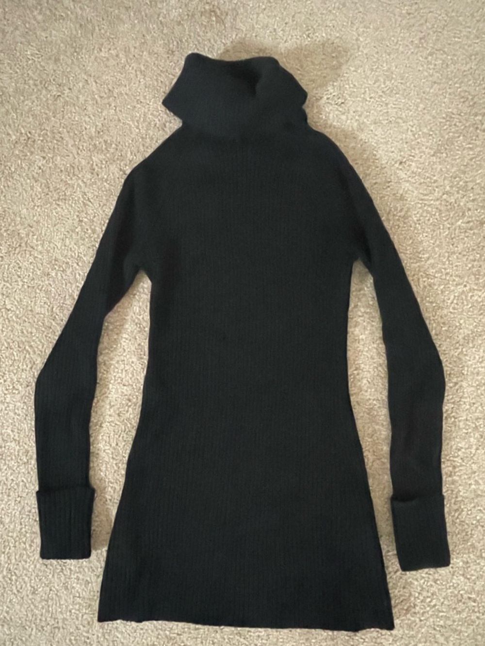 White House Black Market fitted black turtleneck sweater size XS